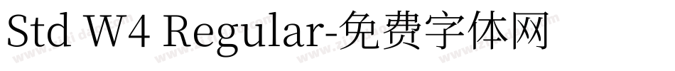 Std W4 Regular字体转换
